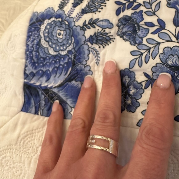 ❌LIKE NEW: GUCCI Sz 7 (US) G Logo Silver 925 Ring - Picture 3 of 13